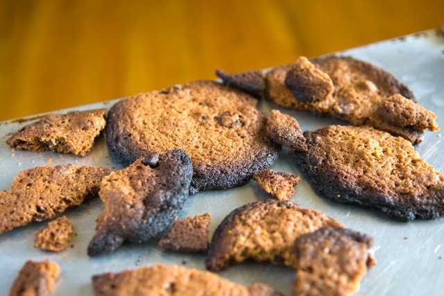 burned cookies