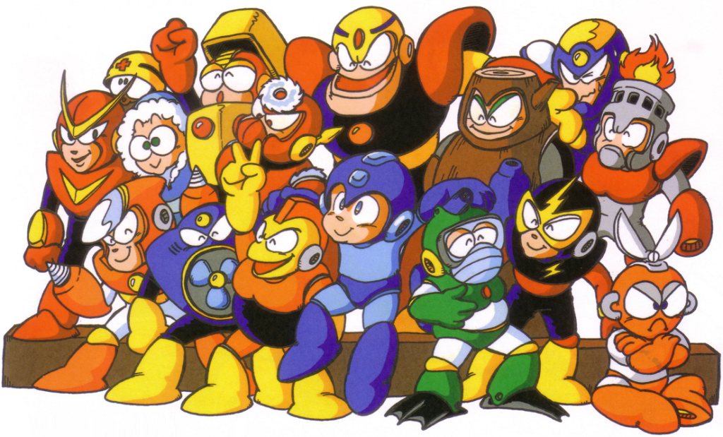 Megaman 1 and Megaman 2 Robot Masters